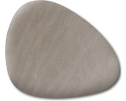 Zeller tafel placemats lederlooks - 34 x 42 cm - taupe - Speciale druppel vorm - Diner/ontbijt