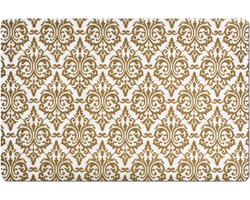 Zeller tafel placemats met barok print - goud - 6x stuks - 43,5 x 28,5 cm - Vintage onderleggers