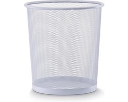 Zeller - Waste Paper Basket, white, mesh