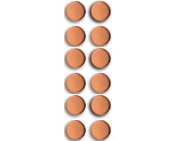 Zeller Whiteboard Magneten - extra sterk - 12x - rose goud - 2 cm - koelkast magneet