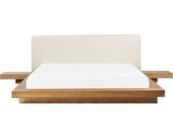 ZEN - Futon tweepersoonsbed - Lichtbruin - 160 x 200 cm - MDF