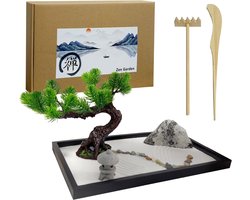 Zen Sand Meditation Ornaments - 30x20cm Zen Garden Set - Japanse Zen Sand Garden - Mini Sand Garden Set - Office Ornament