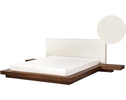 ZEN - Tweepersoonsbed - Bruin - 160 x 200 cm - Bouclé