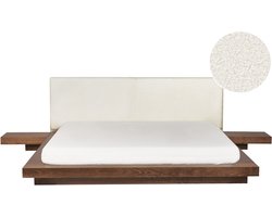 ZEN - Tweepersoonsbed - Bruin - 180 x 200 cm - Bouclé