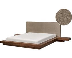 ZEN - Tweepersoonsbed - Bruin/Taupe - 160 x 200 cm - MDF
