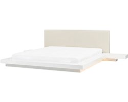 ZEN - Tweepersoonsbed LED - Wit - 180 x 200 cm - MDF