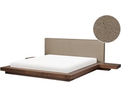 ZEN - Tweepersoonsbed - Taupe/Bruin - 180 x 200 cm - MDF