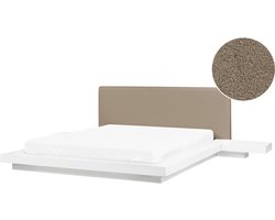 ZEN - Tweepersoonsbed - Wit/Taupe - 160 x 200 cm - MDF