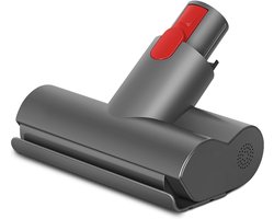 ZENC® Anti Klit Borstel Geschikt Voor Dyson Steelstofzuiger V15, V11, V10, V8 & V7 - Mini Turbo Zuigmond - Matrasborstel - Opzetstuk - Stofzuigermondstuk - Mondstuk - Stofzuigeraccessoires - Grijs