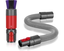 ZENC® Flexibele Slang & Anti-Kras Borstel Geschikt voor Dyson Steelstofzuiger V15, V11, V10, V8 & V7 - Mondstuk - Opzetstuk - Stofzuigeraccessoires - Grijs