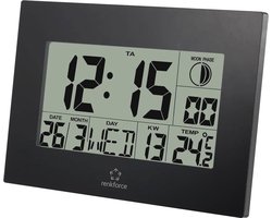 Zendergestuurde Wandklok Zwart 230 mm - Radiografische Tijdsaanduiding