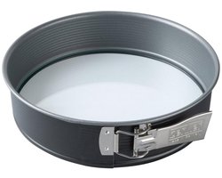 Zenker 6930 Springvorm met scharnier 26 cm glazen bodem, ronde vorm, springvorm 26 cm, taartvorm, bakvorm, Staal, Glas, 26 x 6,5 cm