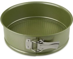 Zenker 7451 Springvorm met scharnier, Ronde groene milieuvriendelijke anti-aanbakvorm, ILAG, Carnaubawas, 24 x 7,5 cm