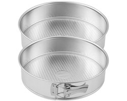 Zenker 9341750 Set van 2 springvormen van getinplateerd staal, Ronde taartvorm van blik, Zilver, Getinplateerd staal, 26cm