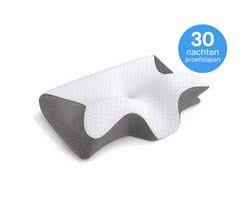 ZenRest Hoofdkussen - Ergonomisch Vlinderkussen - Ademvrij Anti-Snurk Kussen - Orthopedisch CPAP Hoofdkussen - Traagschuim Nekkussen voor Slaapapneu & Nekklachten - Comfortabel Memory Foam Bedkussen