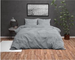Zensation Axel Dekbedovertrek - 240x200/260 + 2 kussenslopen 60x70 - Grijs - Lits-Jumeaux