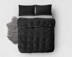 Zensation Ball Fringe - Dekbedovertrek - Eenpersoons - 140x200/220 + 1 kussensloop 60x70 - Zwart