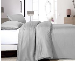 Zensation dekbedovertrek Satin Point Grijs 140 x 220 cm