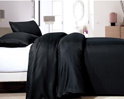 Zensation Satin Point - Dekbedovertrek - Eenpersoons - 140x200/220 + 1 kussensloop 60x70 - Zwart