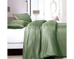 Zensation Satin Point - Dekbedovertrekset - Lits-Jumeaux - 240x200/220 + 2 kussenslopen 60x70 - Groen