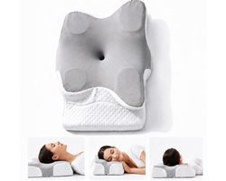 Zenvaro- Ademvrij Hoofdkussen - vlinderkussen - orthopedisch traagschuim nekkussen - Voor nekklachten - Comfortabel bedkussen