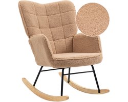 Zenzee Schommelstoel - Schommelstoelen babykamer - Relaxstoel - Fauteuil - Voedingsstoel - Bruin