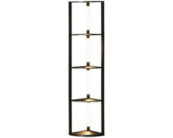 Zenzee vloerlamp dimbaar - Staande lamp - Stalamp - Met opbergruimte - 41x30x164cm - Zwart