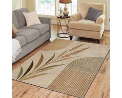 Zeo Wood - Vloerkleed - Tapijt Woonkamer - Vloerkleed 160*230 cm - Anti Slip - Machinewasbaar