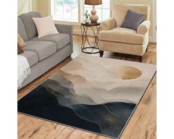 Zeo Wood - Vloerkleed - Tapijt Woonkamer - Vloerkleed 160*230 cm - Anti Slip - Machinewasbaar