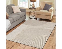Zeo Wood - Vloerkleed - Tapijt Woonkamer - Vloerkleed 160*230 cm - Anti Slip - Machinewasbaar