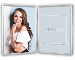 ZEP - Duo metalen Fotolijst Silvia 2Q Zilver voor 2 foto's 10x15 - VK461D
