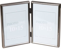 ZEP - Duo metalen Fotolijst zwart Silvia 2Q voor 2 foto's 10x15 - VK467BD