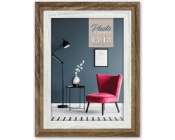 ZEP - Houten Fotolijst Enna Bruin / Grijs voor foto 20x30 - EG523B