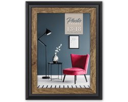 ZEP - Houten Fotolijst Enna Zwart / Bruin voor foto 30x40 - EG434L