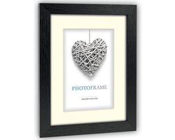 ZEP - Houten fotolijst zwart met passe-partout Regent 5 formaat 13x18 / 18x24 cm - V32185