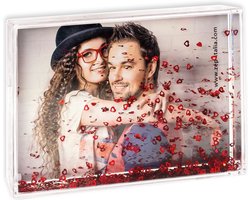 ZEP Shake Frame Heart Rood, Transparant Fotolijstset