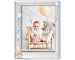 ZEP - Verzilverde Fotolijst Ivan Blauw Baby Fotolijst voor foto 10x15 - B17246B