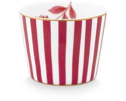 ZES Eierdopjes - Royal Strip Dark Pink - Pip Studio eierdopje - egg cup porselein