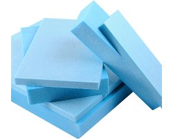 Zes stevige schuimrubberen platen, gemaakt van vezelplaat met hoge dichtheid, geschikt voor knutselprojecten, doe-het-zelf-modellen, 3D-modelbases, bouwsets, blauw schuimrubber, 30 x 20 x 2 cm