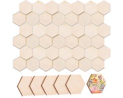 Zeshoekige Houten Schijven - Houten Labels Knutselen - Decoreren en Knutselen - Gladde Randen - 20 stuks 10 cm