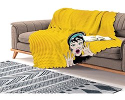 Zethome Pop Art - Bankhoes - Sofa cover - 180x180 cm - Chenille Stof - Bank hoes - Bank beschermer - Digital Printed