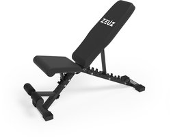 ZEUZ Halterbank voor Fitness & CrossFit – Fitnessbank & Trainingsbank – Bench Press – Inklapbaar - In 15 Standen Verstelbaar – Zwart