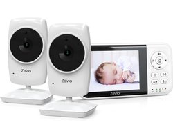 Zevio Babyfoon Comfort - Babyfoon Met 2 Camera's - Baby Monitor - Baby Camera