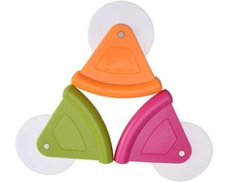 Zeynomax Artikel: Pizzasnijder met plastic wielen - handig keukengereedschap voor pizza, taart en brood - vaatwasmachinebestendig