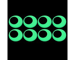 Zeynomax - Fluorescerende Zelfklevende Wiebelogen - Grote Zelfklevende Ogen - Knutselogen - Halloween Scrapbooking - 40 mm - Set van 8 stuks