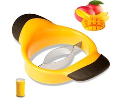 Zeynomax - Mangosnijder met Ergonomische Handgreep - Roestvrijstalen Verdeelmes - Mango Ontkernen - Keukengereedschap