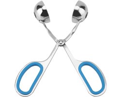 Zeynomax - Rijstbal Maker van Roestvrij Staal | Vleesballen Tongs en Keukengereedschap (Blauw)