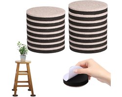 Zeynomax - Set van 16 meubelglijders vilt antislip - 16 mm dik - effectieve vloerbescherming - meubelvoet - tafels stoelen banken - diameter 89 cm - beige