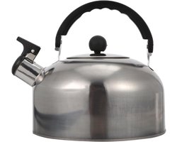 Zeynomax - Theepot voor fornuis fluitketel roestvrij staal 2 l met ergonomische handgreep voor thuis en kantoor - Kookgerei & accessoires