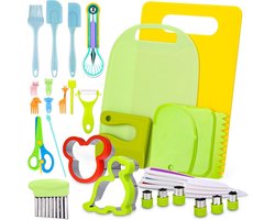 Zeynomax - Veilig kindermes set met 38-delig keukengerei voor kinderen vanaf 2 jaar.